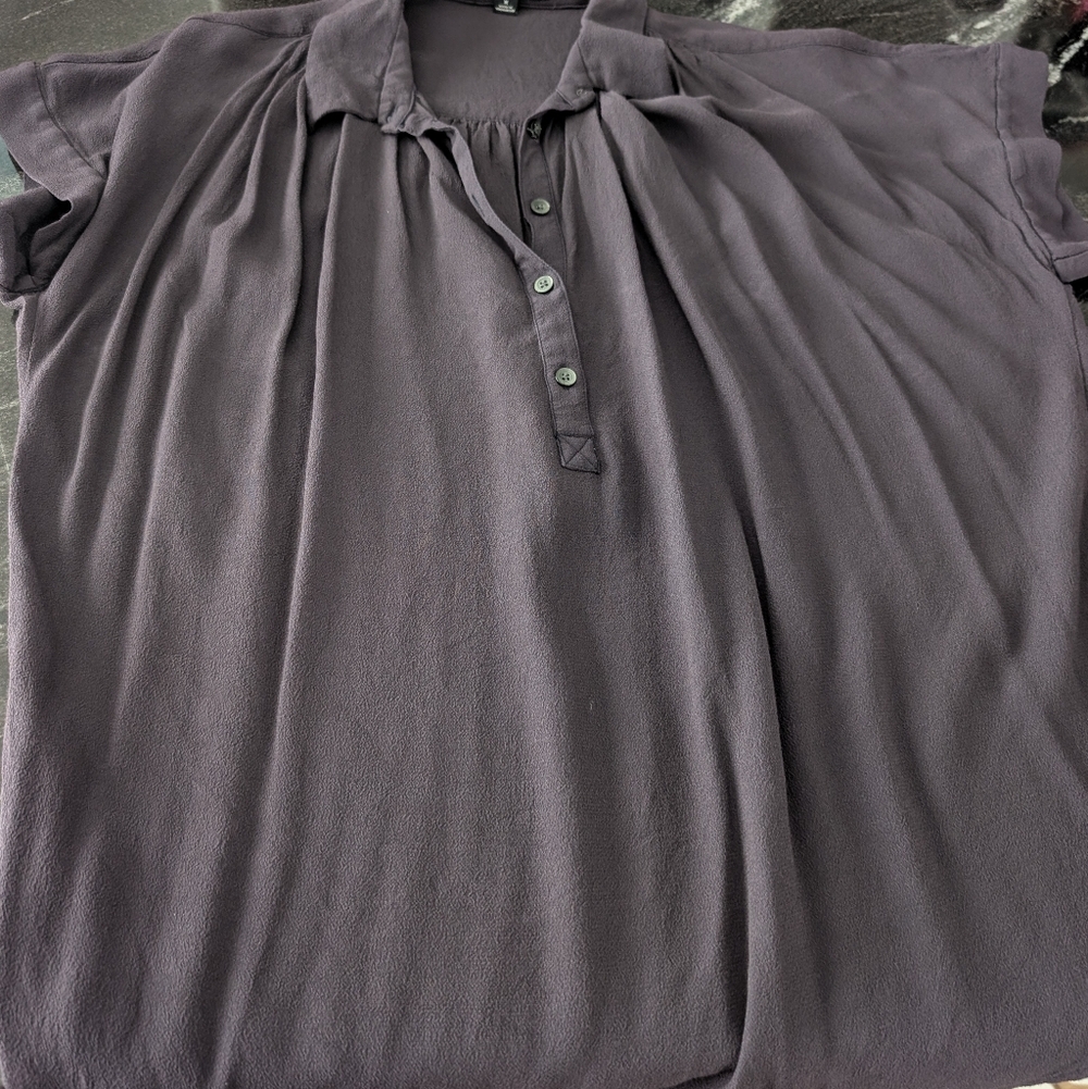 Madewell Women's Dark Purple Blouse